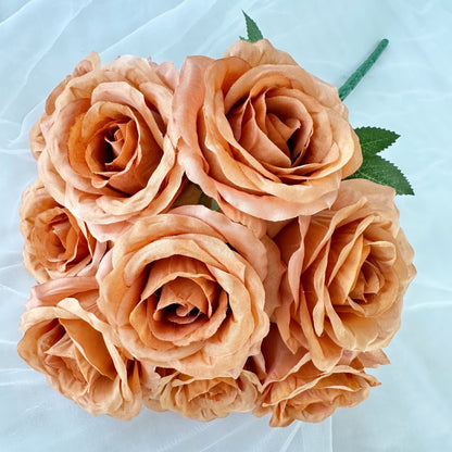 A 9 head Anna rose wedding home decoration rose auditorium hotel scene set DIY design fake flower