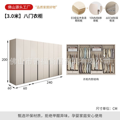 A European pine board wardrobe with melamine finish