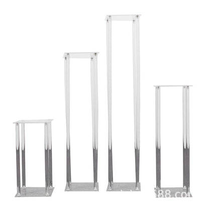 A transparent flower stand acrylic