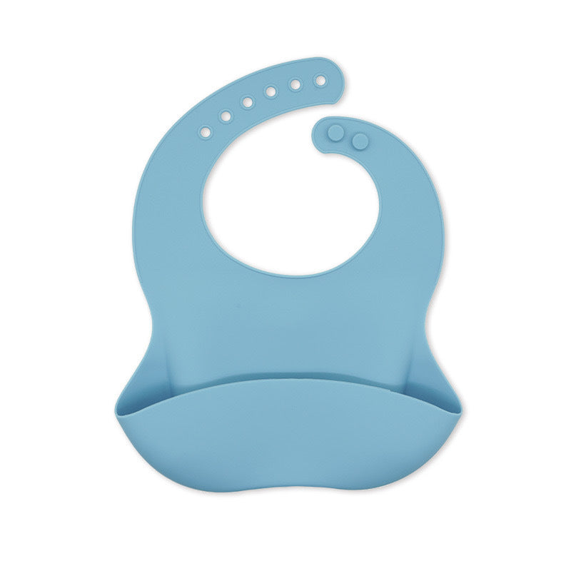 Baby silicone bibs, baby eating bibs,  waterproof rice pockets,saliva napkins 0.08kg - Mixbatch