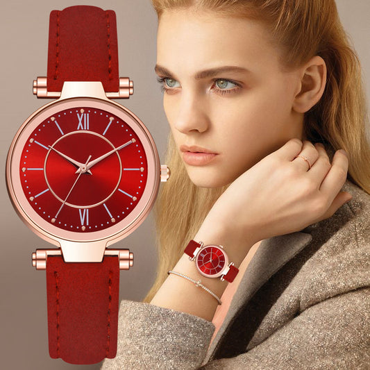 A Amazon wish new belt watch, women colorful face sun pattern quartz watch Women Watches - Mixbatch