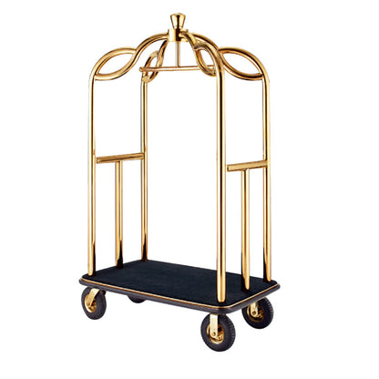 A Titanium hotel lobby luggage cart