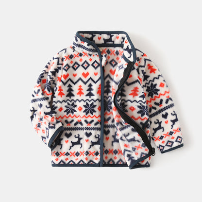 A children's warm fleece jacket for winter