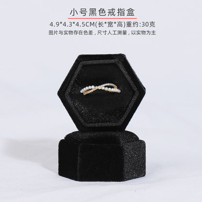 A Velvet hexagonal jewelry box