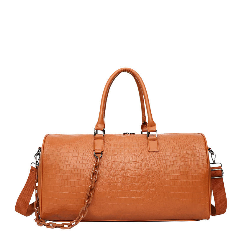 A short-distance travel bag large-capacity soft leather anti-splashing fitness bag overnight bag new lightweight cross-border weekend bag trendy girl