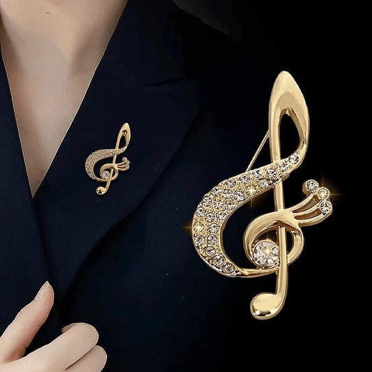 A music note art corsage suit suit brooch personalized musical instrument collar pin creative men and women badge pin accessories - Mixbatch