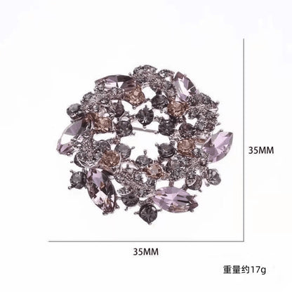 A new Bauhinia brooch, brooch with diamonds, retro pin brooch, fashionable and versatile Korean version - Mixbatch
