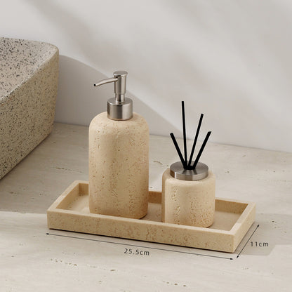 طقم حمام من حجر الترافرتين