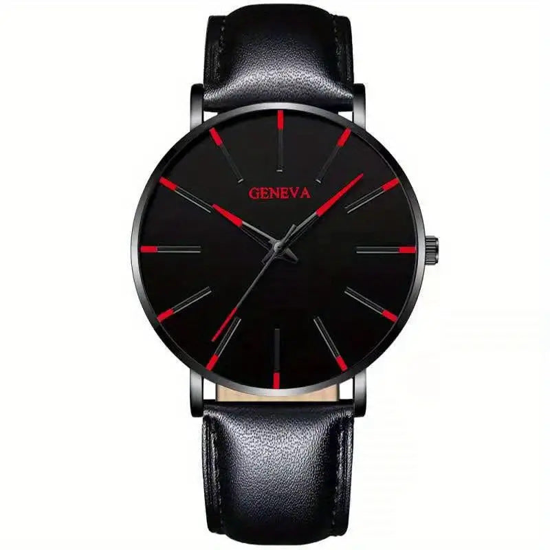 A Geneva Fashion Mesh Strap Watch Men's Watch Colorful Scale Men's Watch Business Quartz Watch Wholesale - Mixbatch