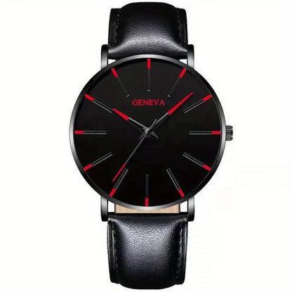 A Geneva Fashion Mesh Strap Watch Men's Watch Colorful Scale Men's Watch Business Quartz Watch Wholesale - Mixbatch