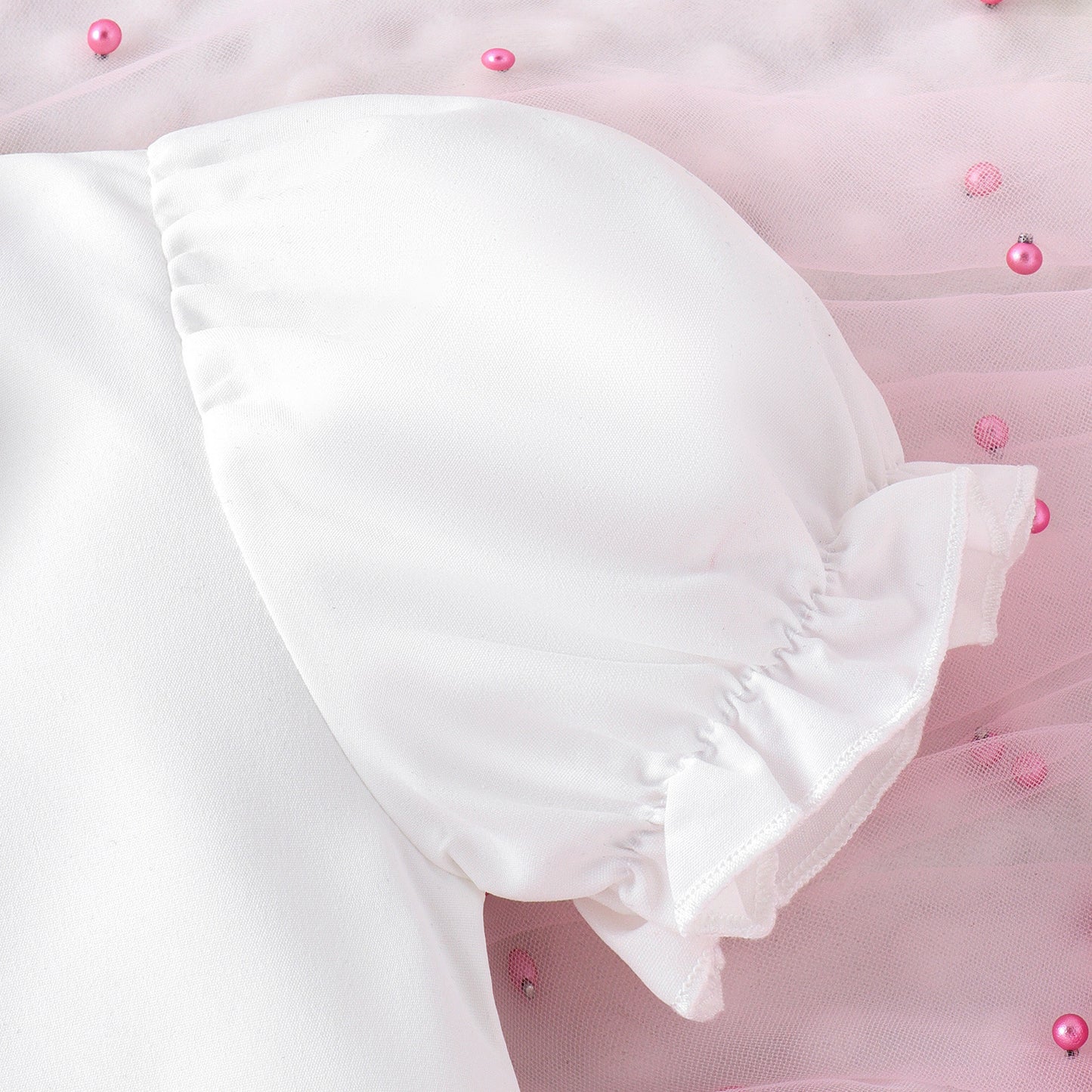 A 2024 summer amazon puff short sleeve lapel bow tie shirt strap short skirt girls suit - Mixbatch