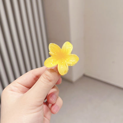 A egg flower hairpin gradual change Bauhinia back head grab clip temperament shark clip