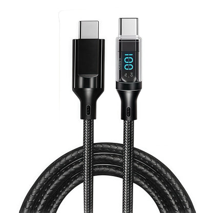 A digital display charging cable