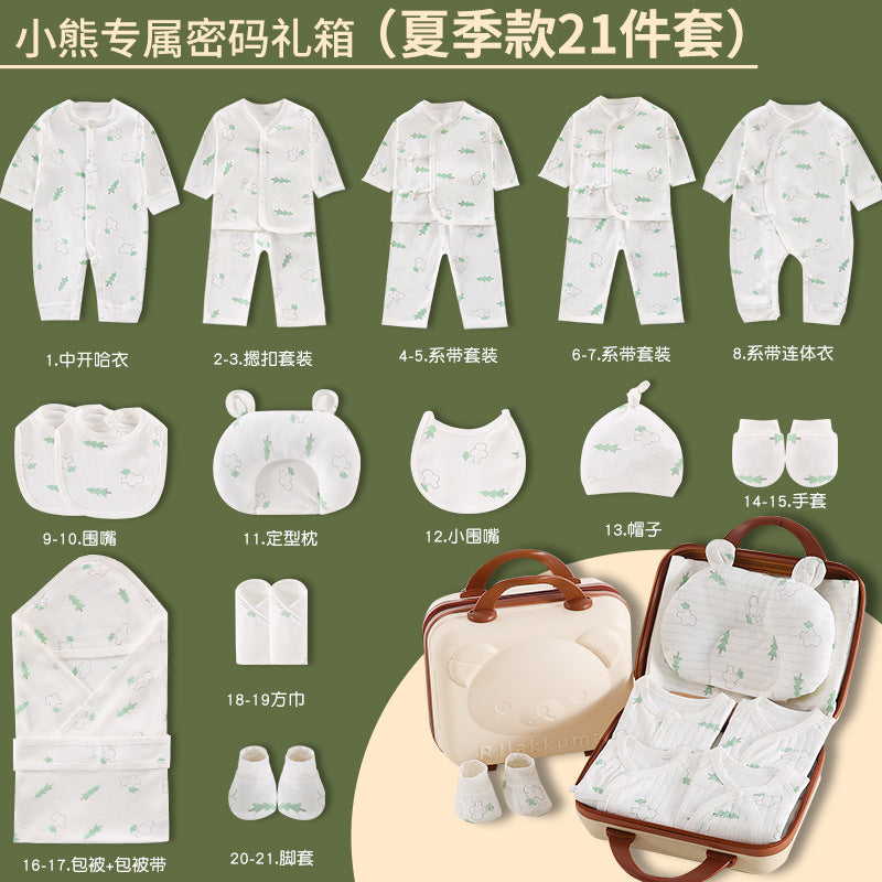A5 Newborn baby gift box set, autumn summer clothes, full moon baby newborn products, just born meet gift - Mixbatch