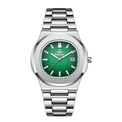 A PINTIME men's watch delivery ultra-thin quartz watch men's business steel belt calendar waterproof watch men's watch - Mixbatch