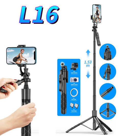 A L16 selfie stick tripod mobile phone camera integrated bracket anti-shake 360 degree rotation selfie multi-function landing