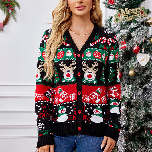 A knit sweater jacket