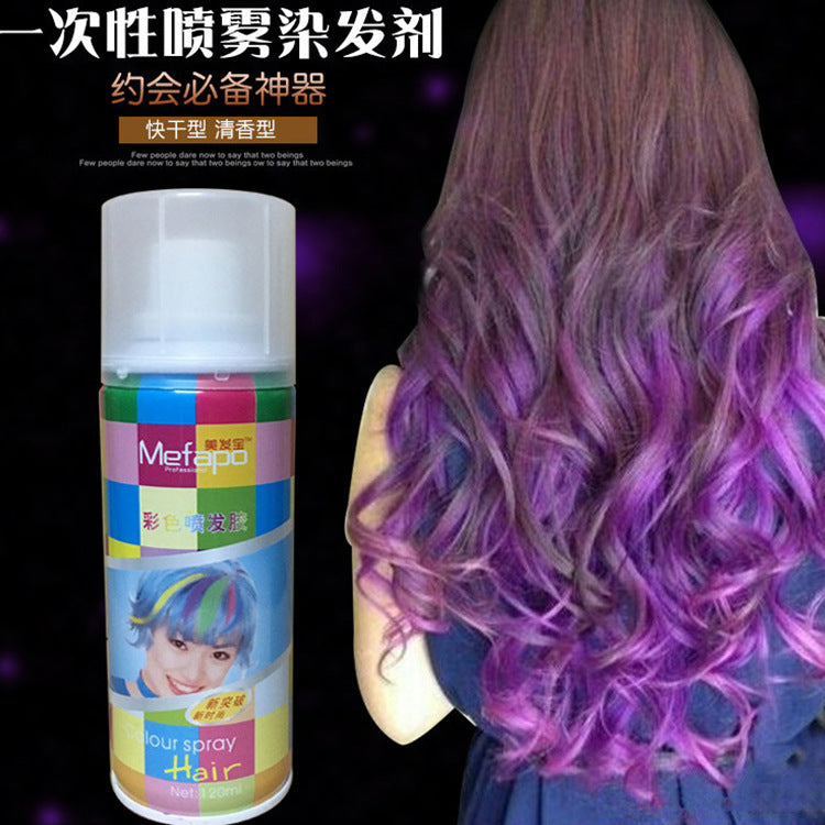 A Disposable Hair Dyeing Spray Kenno Color Spray Temporary Cover White Hair Hairdressing Treasure Color Dry Glue Supply - Mixbatch