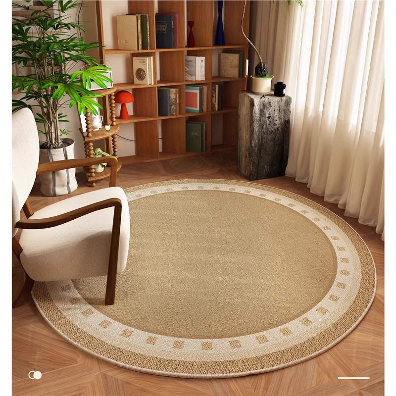 A round carpet floor mat