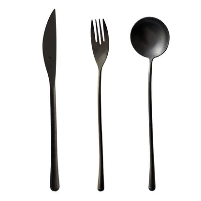 A retro old black tableware set