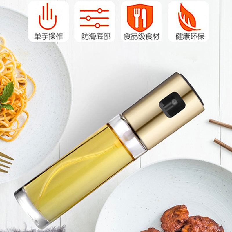 A Kitchen Spray Oil Bottle Press Type Oil Spray