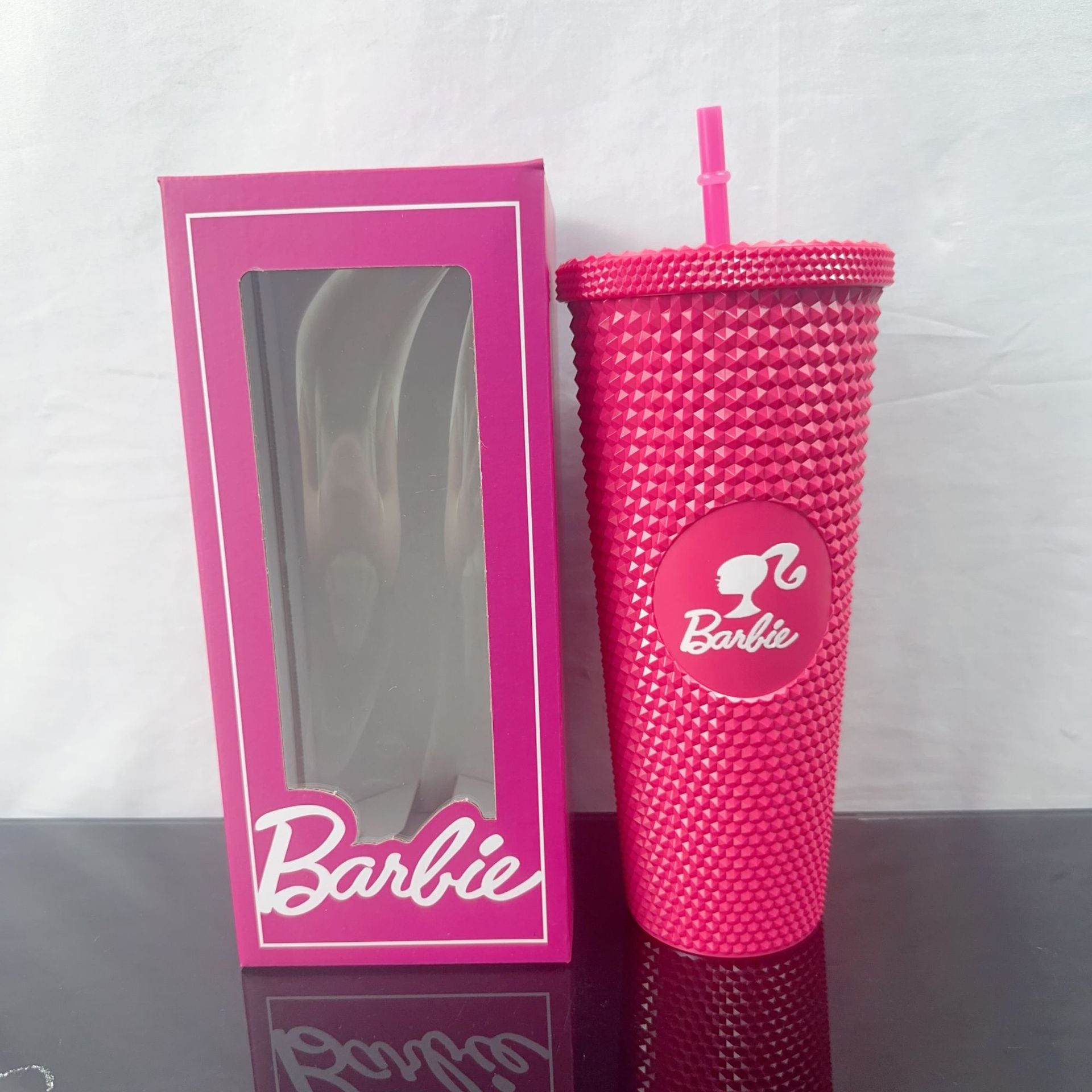 A baby Thailand Vietnam spot color box double layer random cup gem plastic cup straw cup water cup Barbie durian cup - Mixbatch