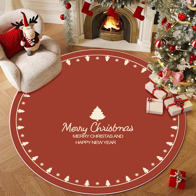 A round carpet floor mat