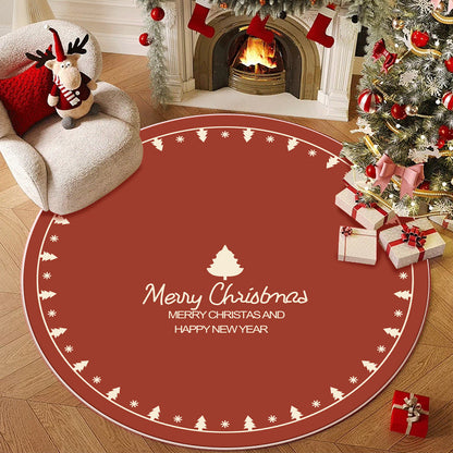 A round carpet floor mat