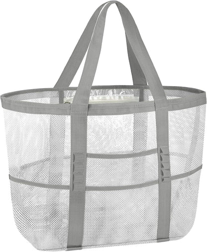 A mesh eye bag mesh portable beach bag large capacity toy storage bag bathroom wash swimming bag