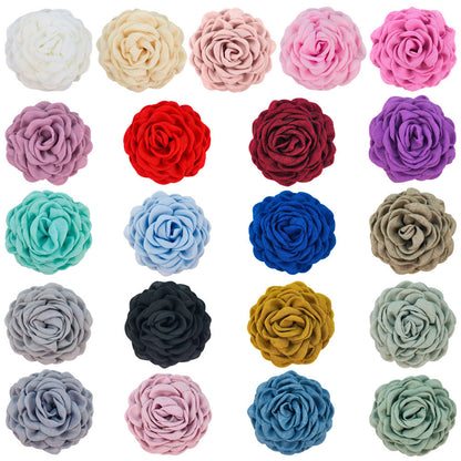 A Caro9cm Internet celebrity with the same baked edge hair grab flower 12cm Lolis burnt edge flower with brooch hairpin pin - Mixbatch