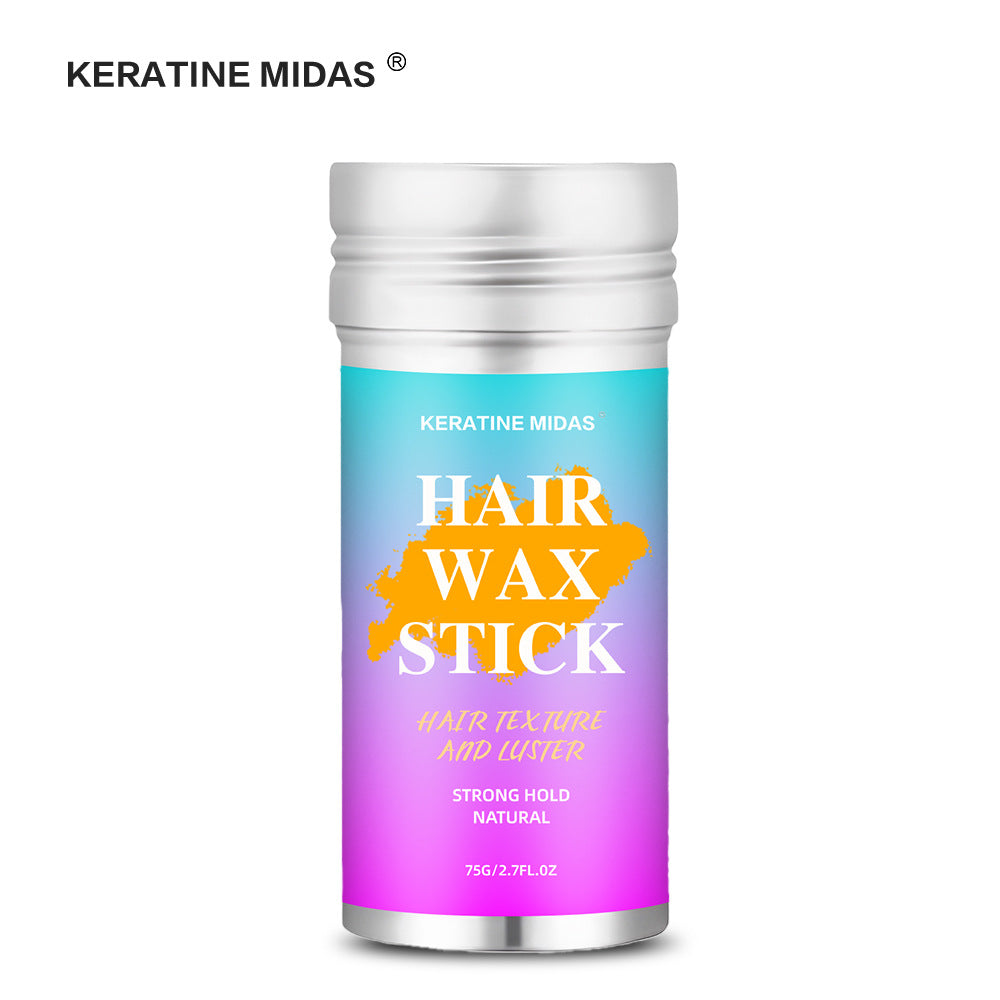 A Keratine Midas 75G styling hair wax stick for men and women styling frizzy broken hair finishing cream styling aluminum can hair - Mixbatch