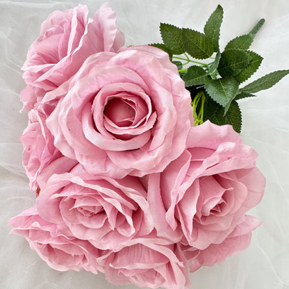 A 9 head Anna rose wedding home decoration rose auditorium hotel scene set DIY design fake flower