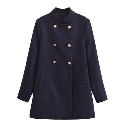 A Double-Breasted Wool Coat