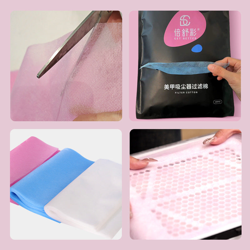 A 1/2 water-saving nail cotton sheets, nail washing cotton, non-dropping flocculent cotton sheets, cross-border nail towels, cleaning cotton sheets - Mixbatch