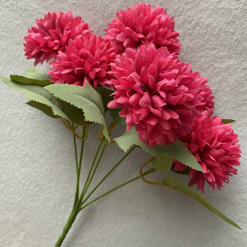 A Regula bouquet 6 heads hydrangea indoor living room dining table dried flower arrangement ornament, simulated bouquet handmade decorative flowers