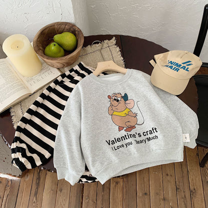 A children's crew neck sweater
