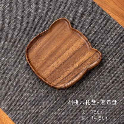 A walnut solid wood tray snack tray