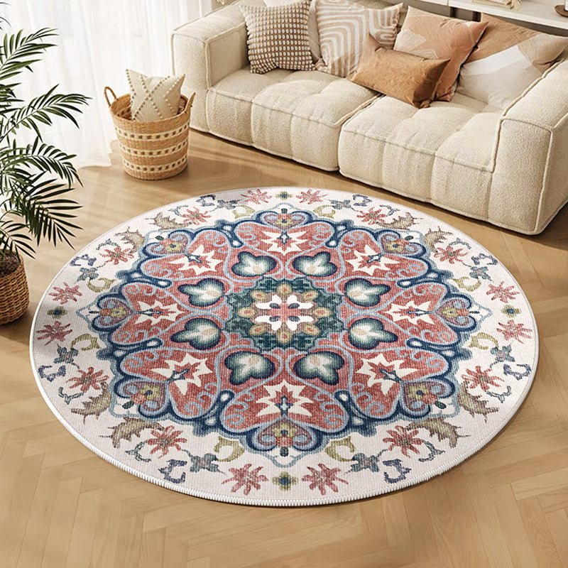 A round carpet floor mat
