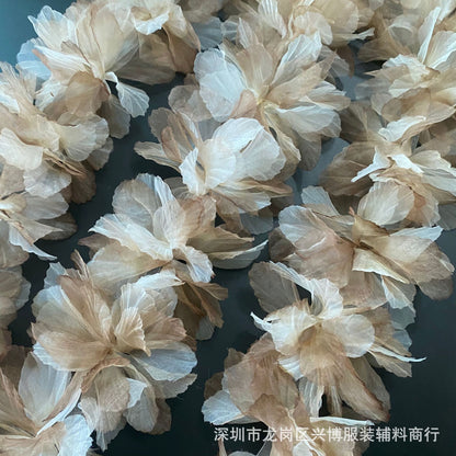 A 14cm three-dimensional organza lace DIY gradual change handmade flower clothing accessories decorative flower ballet doll dance dress - Mixbatch