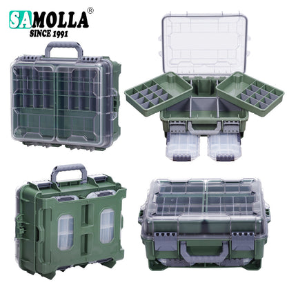 A Waterproof Fishing Toolbox – Double-layer, Large Storage for Lures & Accessories