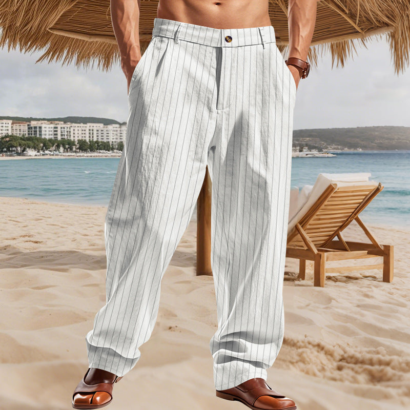 A striped men's trousers
