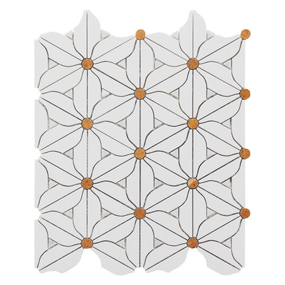 A metal stone mosaic wall tile