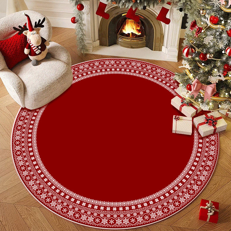 A round carpet floor mat
