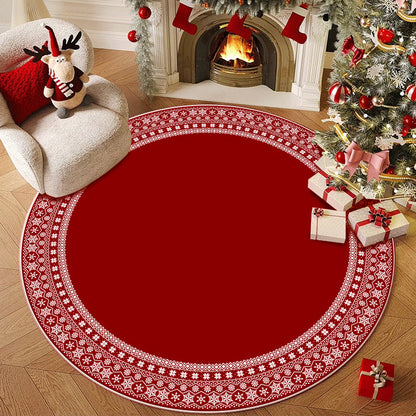 A round carpet floor mat