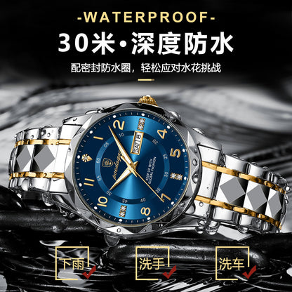 A new men's watch luxury waterproof luminous quartz watch