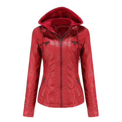 A Ladies PU Leather Jacket