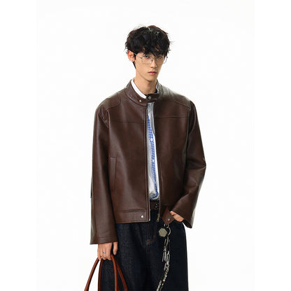 A men's leather jacket