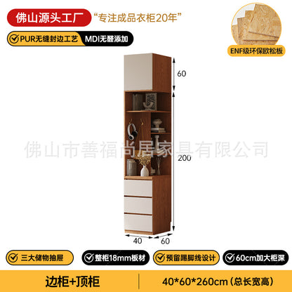 A The solid wood wardrobe with OSB board ENF grade melamine paint finish