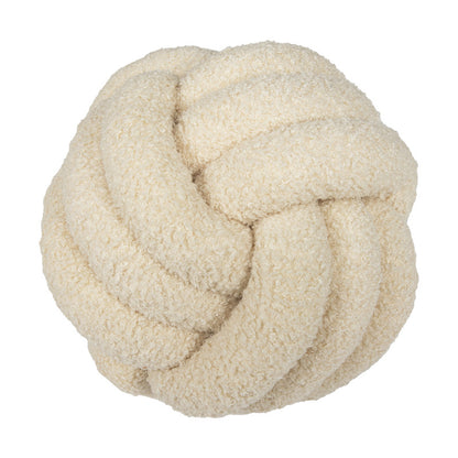 A braided knotted ball pillow