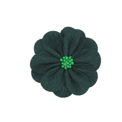 A new handmade pleated fabric flower bark pattern flower core head flower headband accessories shoes and hats flower clothing accessories 8CM - Mixbatch